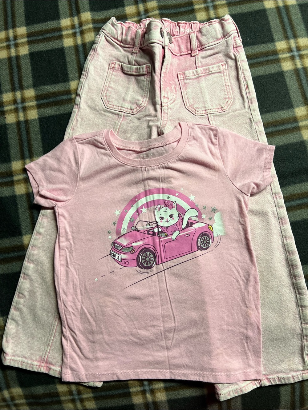 The Children's Place Pink Kitty Car Graphic Tee - Light Pink